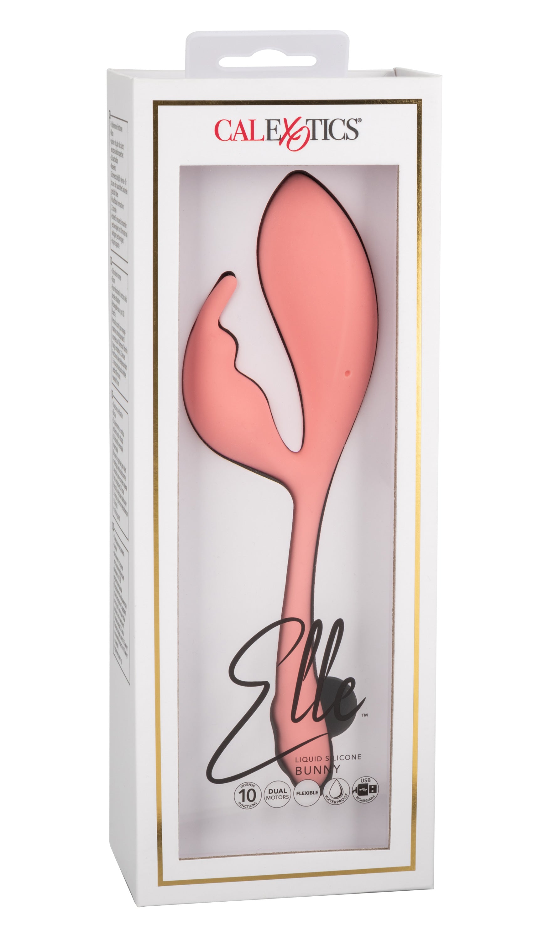 Elle Liquid Silicone Bunny 7.25 Inch Pink Flexible Vibrator | Dual Motor > Sex Toys For Ladies > Clitoral Vibrators and Stimulators