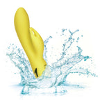 California Dreaming Venice Vixen Yellow Silicone Massager with 10 Vibration Functions and Waterproof Design > Vibrators > Ladies > Rabbit
