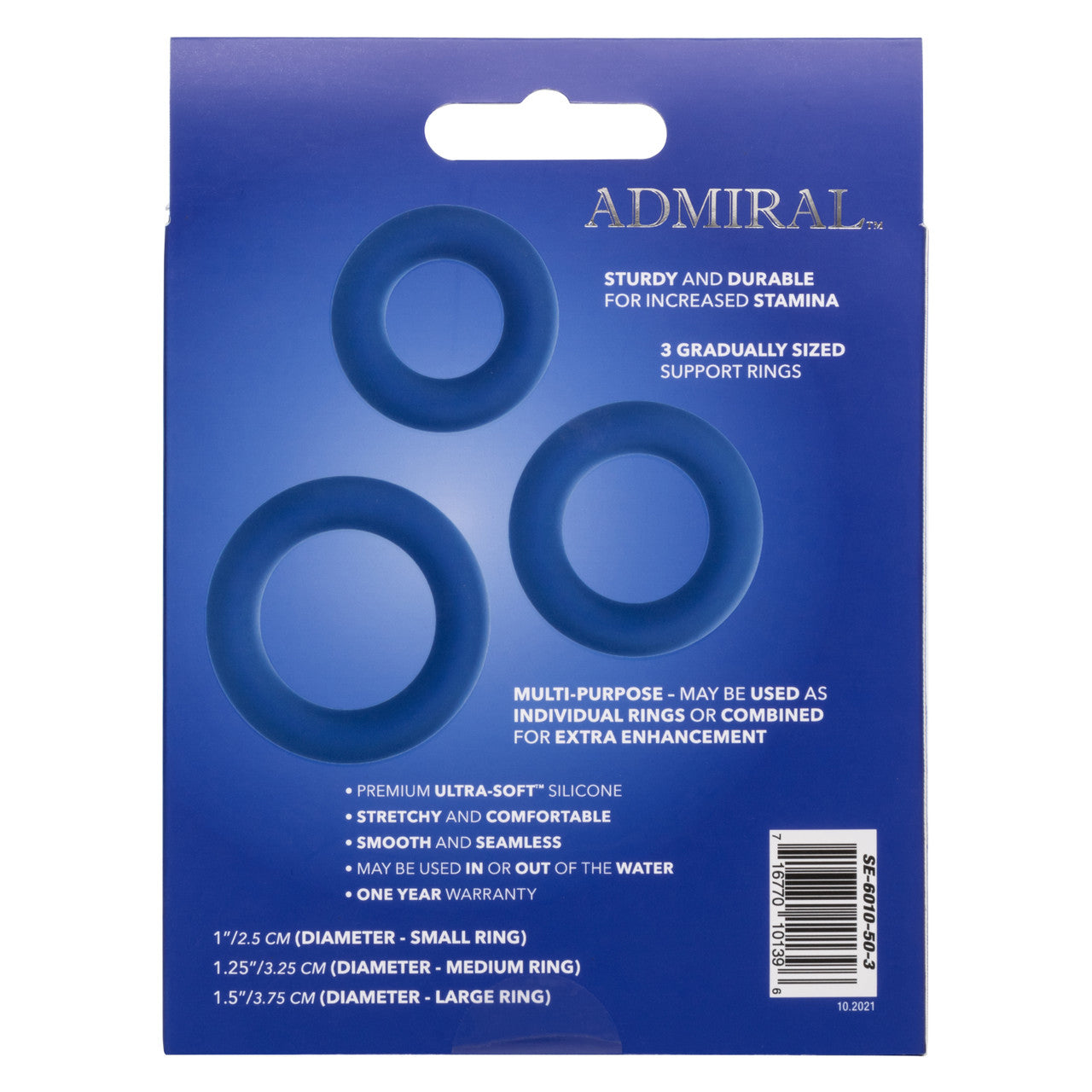 Admiral Universal Cock Ring Set – Gradual Size Silicone Rings Set > Cock Ring > Sets
