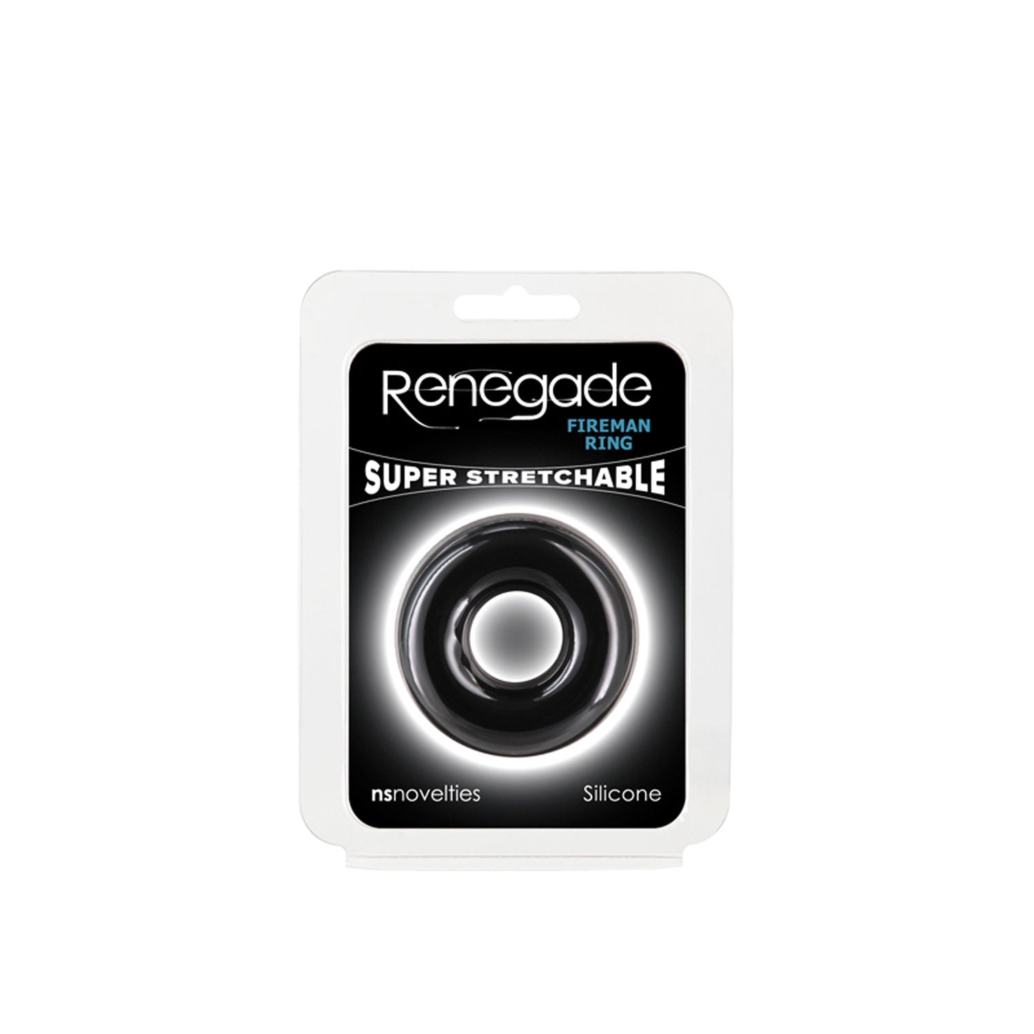 Renegade Fireman Ring - Medium - Comfortable Silicone Stretch Fit Black > Cock Ring > Single