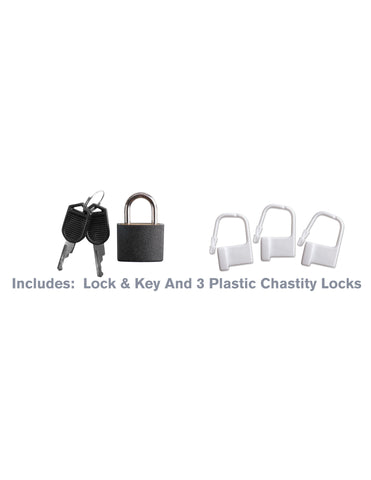 C Ringz Hardcore Silicone Cock Blocker Chastity Cage Black Cages