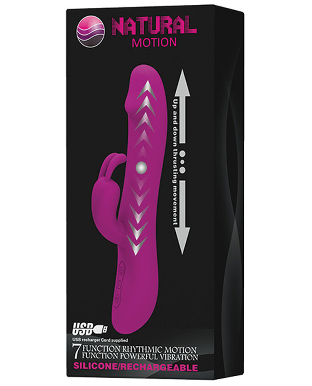 Natural Motion Thrusting – Rechargeable Silicone Rabbit Vibrator with 7 Functions > Vibrators > Ladies > Rabbit
