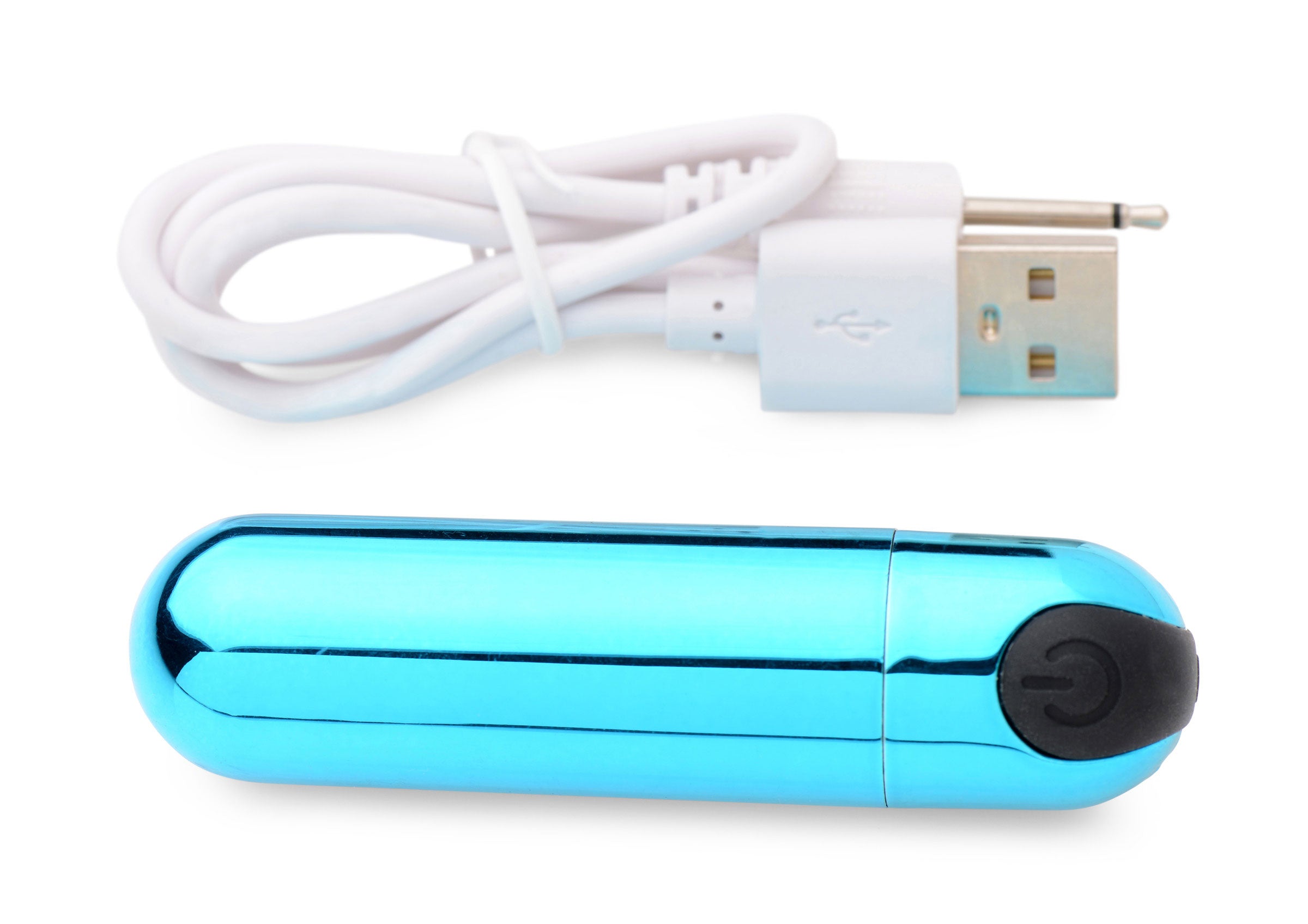 Bang! 10X Vibrating Metallic Bullet Vibrator in Blue > Vibrators > Mini Vibrators