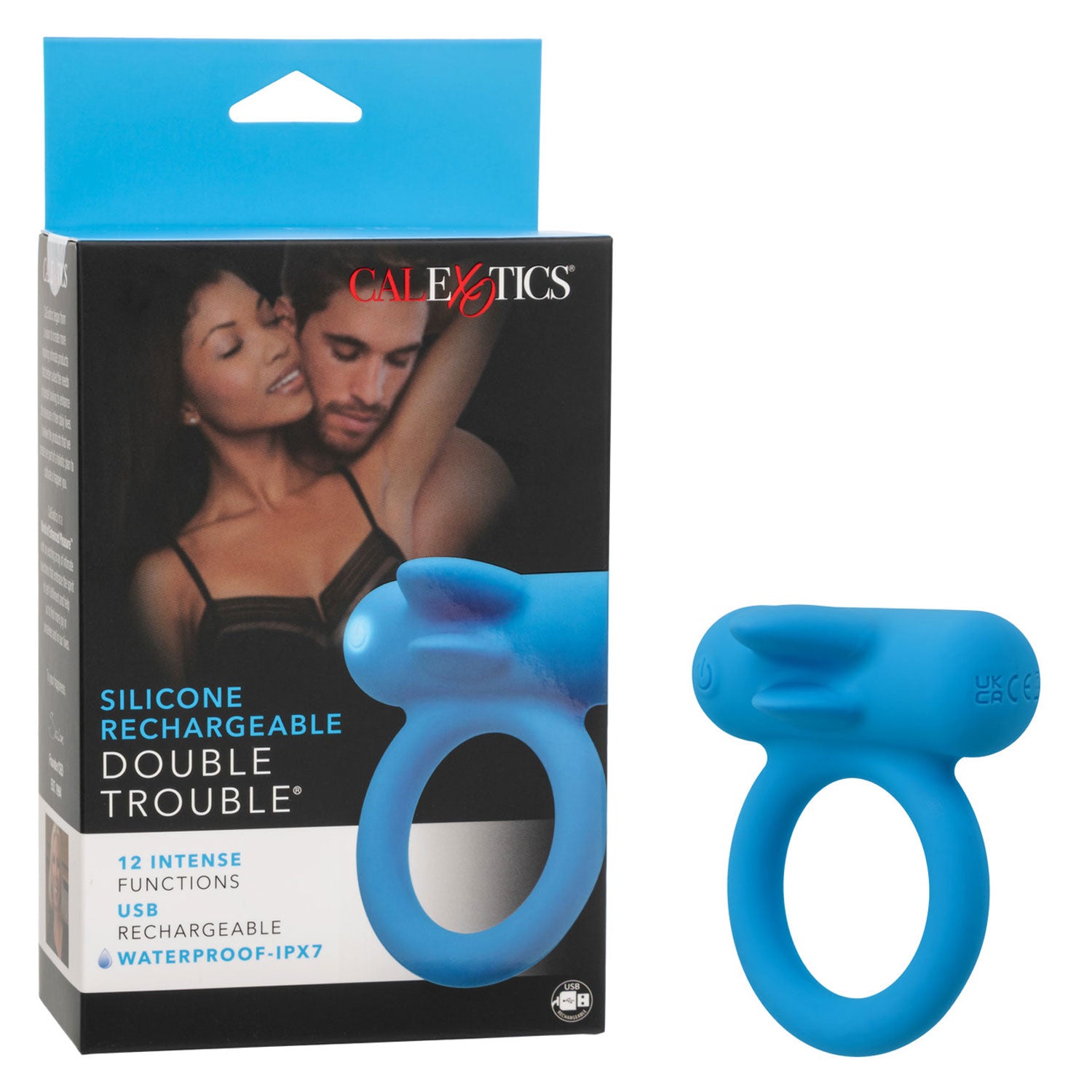 Silicone Rechargeable Double Trouble – Rechargeable Couples Vibrator > Cock Ring > Vibrating