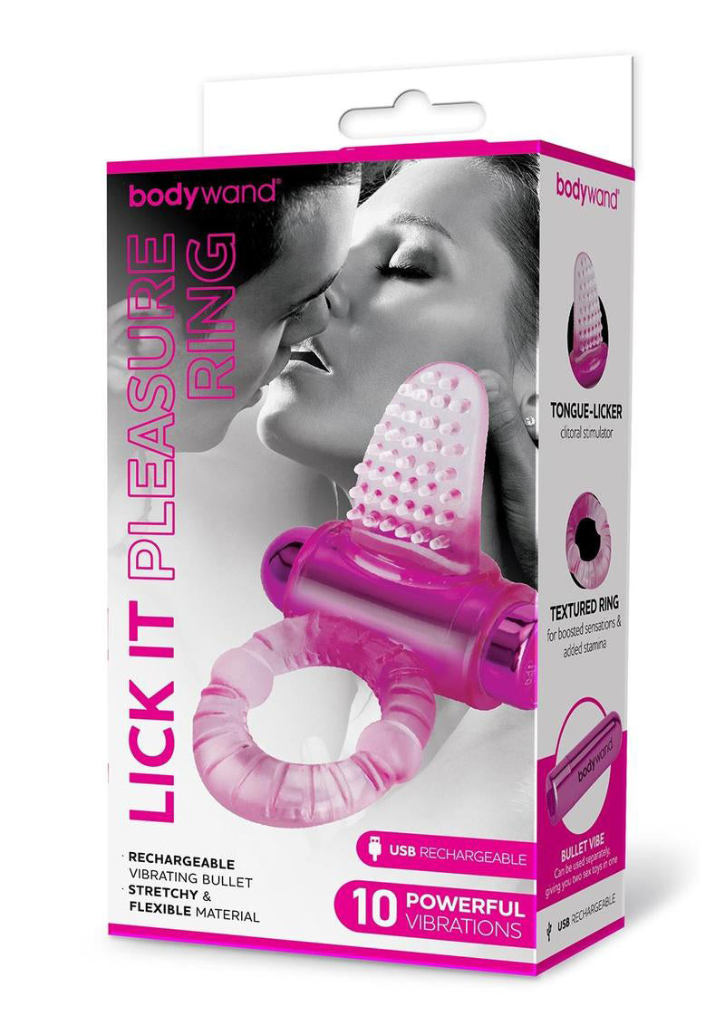 Bodywand Rechargeable Lick It Pleasure Ring – USB Rechargeable Vibrating Cock Ring > Cock Ring > Vibrating