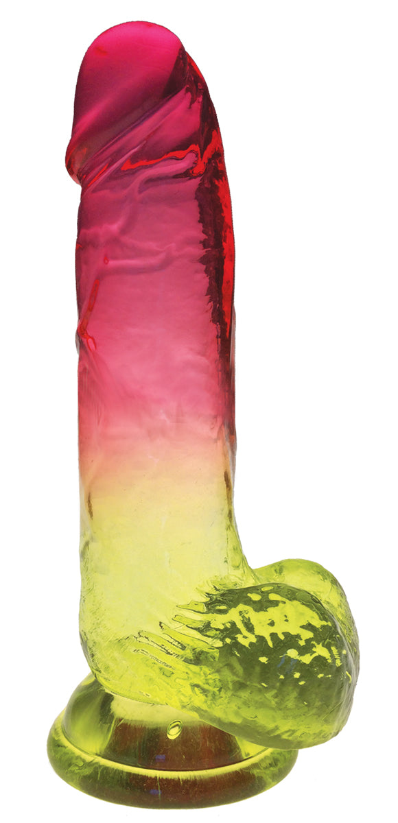 Shades 8 Inch Jelly TPR Dong 20.3 cm Body Safe Multi > Dildos > Realistic Dildos