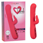 Throb Flutter Red Dual Stimulator Massager with 2x Thumping Action and 7 Vibration Functions, Silicone Waterproof Vibrator > Vibrators > Ladies > Rabbit