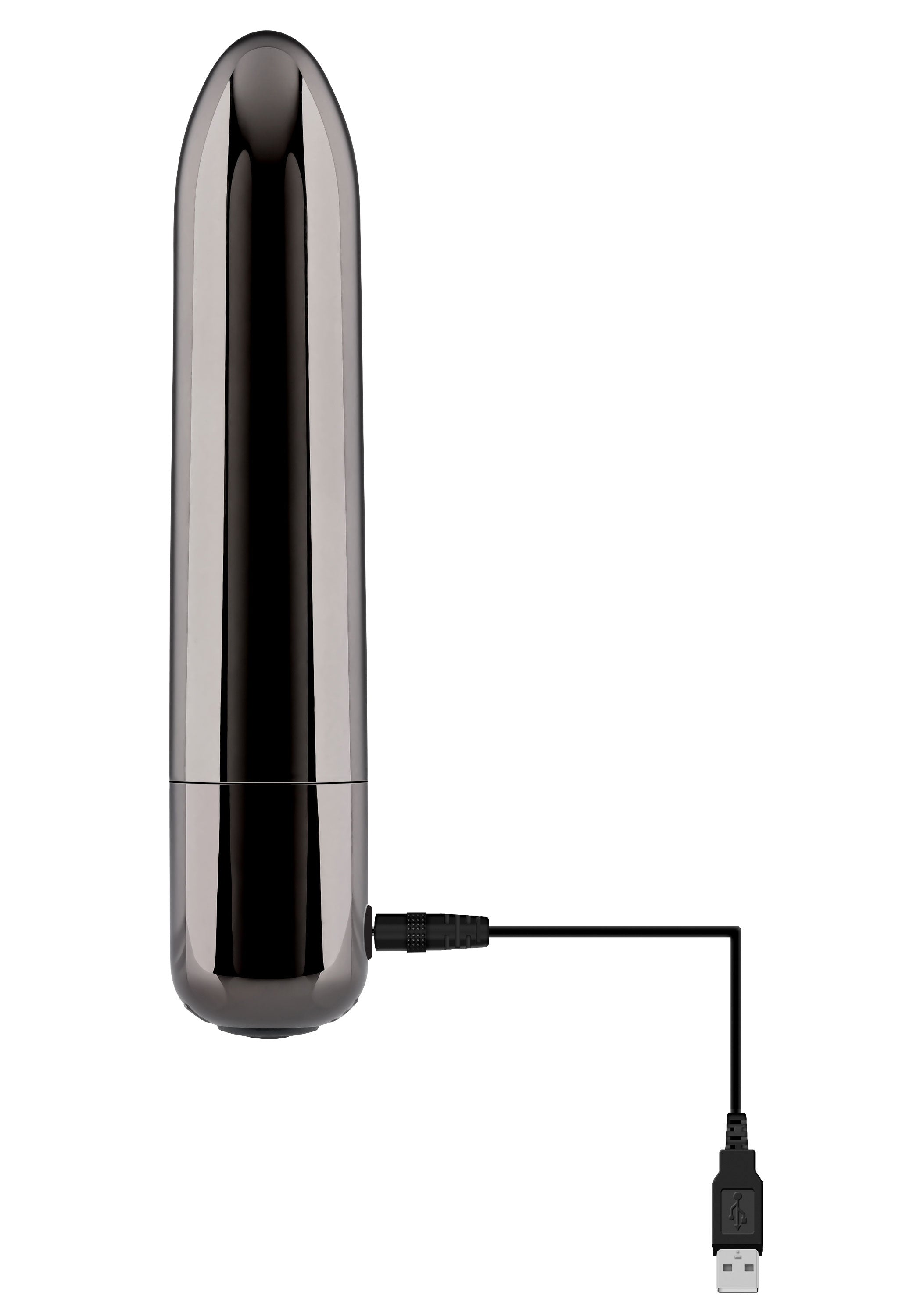 Evolved REAL SIMPLE - Black 10 cm USB Rechargeable Bullet Black Finger Stimulator