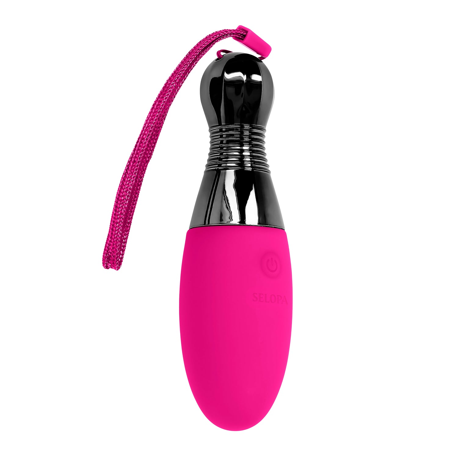 Selopa Vibrating Egg with Chrome Handle - Pink 11.9cm > Sex Toys For Ladies > Vibrating Eggs