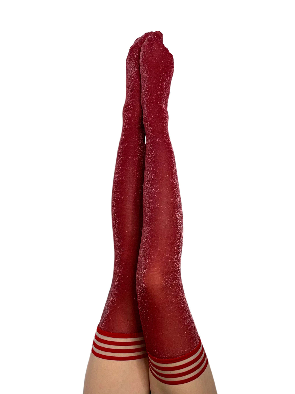 Kixies Holly Shimmer Cranberry Thigh-High Tights > Clothes > Hosiery > Stockings Main image