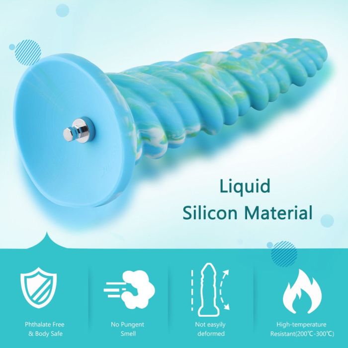 HiSmith - 10" Silicone Aqua Awl Dildo (KlicLok) Sex Machine Attachments