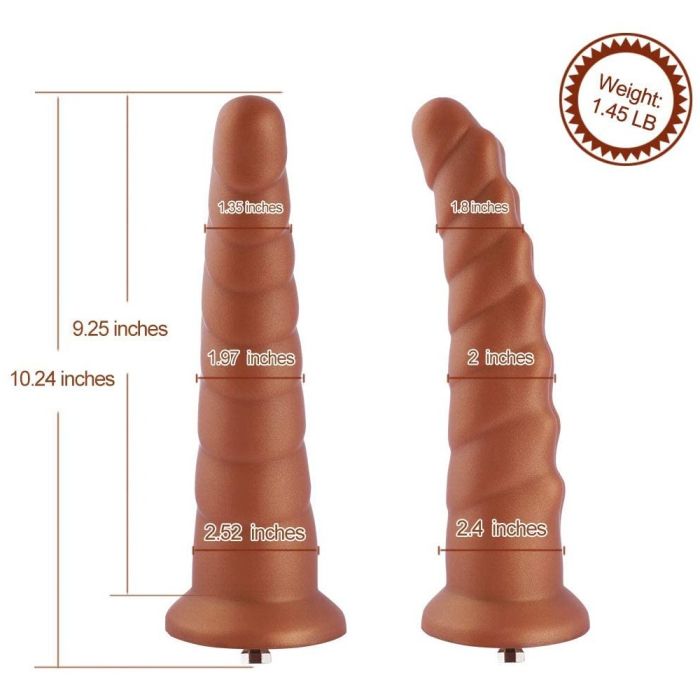 Hismith - 10.24" Silicone Gold Huge Arthropod Dildo (KlicLok) Sex Machine Attachments