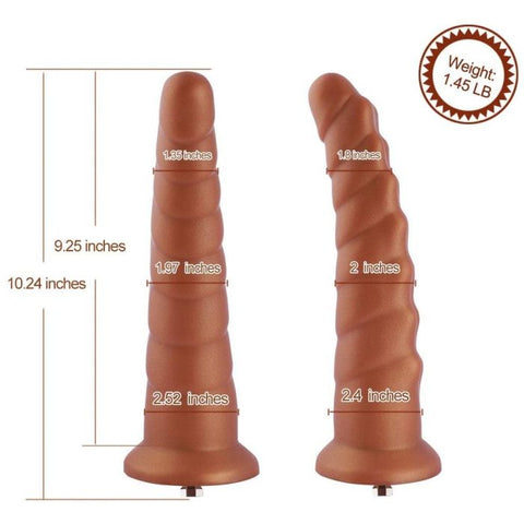 Hismith - 10.24" Silicone Gold Huge Arthropod Dildo (KlicLok) Sex Machine Attachments