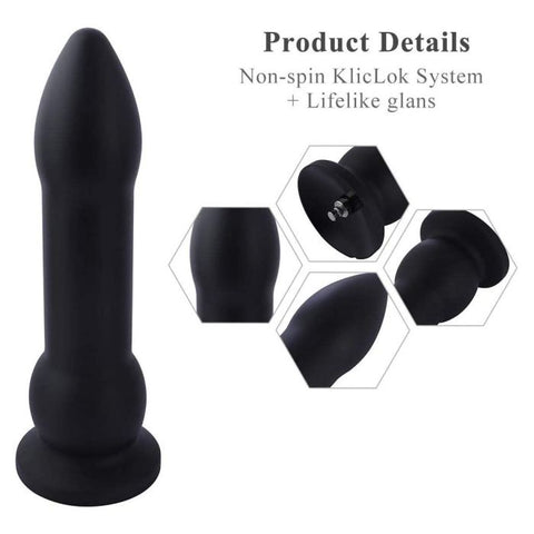 Hismith - 10.43in Silicone Black Bullet (KlicLok) Sex Machine Attachments