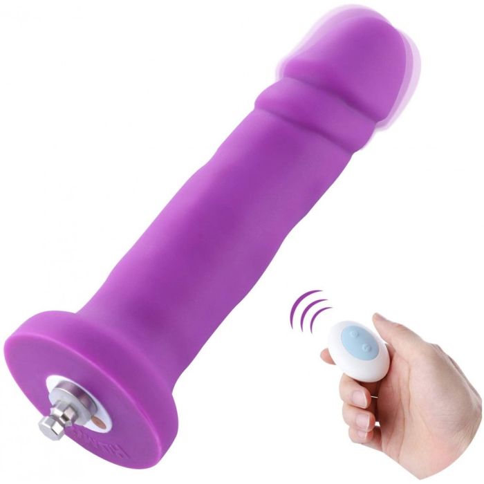 HiSmith - 6.7" Silicone Vibrating Purple Dildo (KlicLok) Sex Machine Attachments