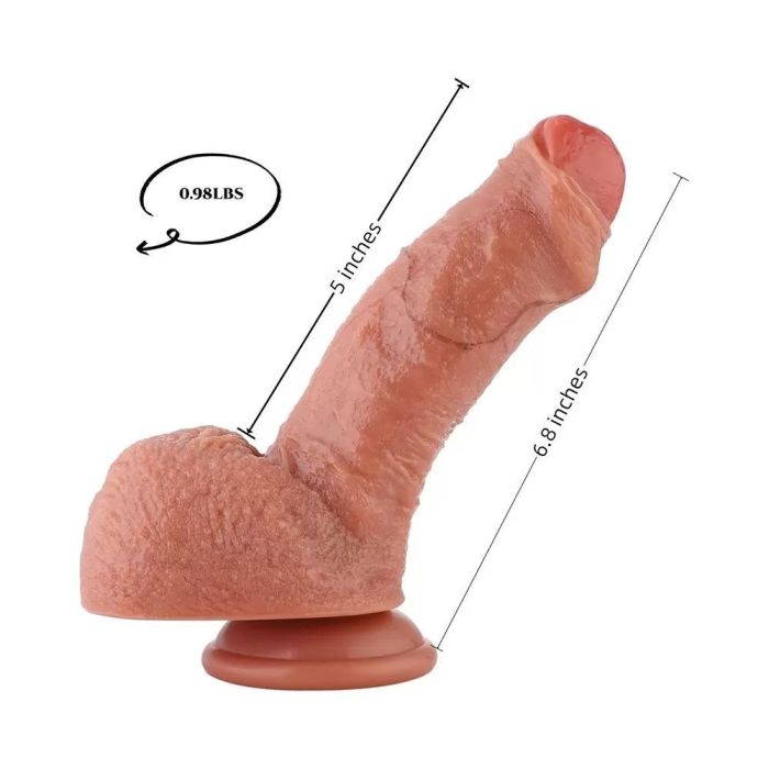 Hismith 6.8in Dual-Density Ultra Realistic Beginners Dildo Sex Machine Attachments