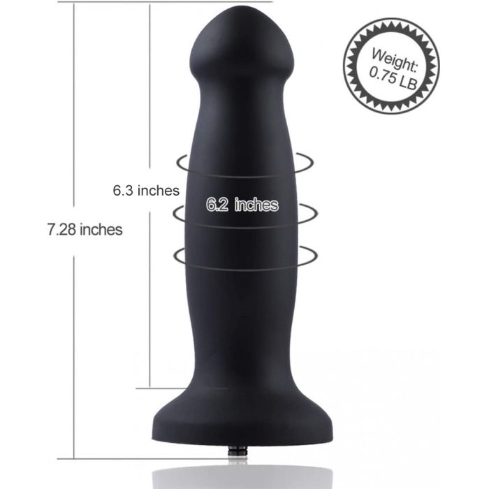 HiSmith 7.2" Black Anal Dildo Sex Machine Attachments