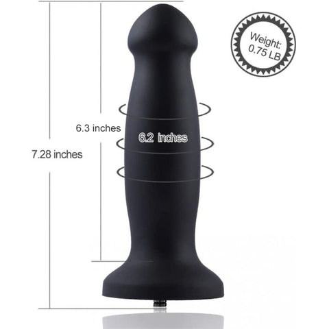 HiSmith 7.2" Black Anal Dildo Sex Machine Attachments