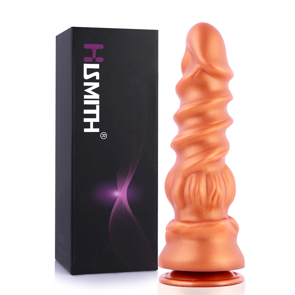HiSmith Drilling Worm Silicone Dildo - 8.5 Inch Curved Suction Cup Default Title > Sex Toys > Sex Machines > Attachments