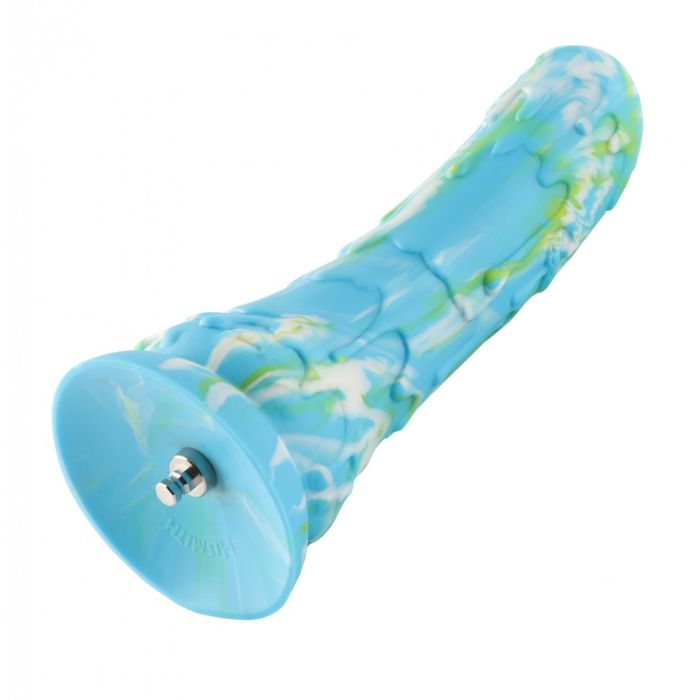 HiSmith - 9.5" Silicone Blue Monster Curved Dildo (KlicLok) Sex Machine Attachments