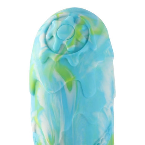 HiSmith - 9.5" Silicone Blue Monster Curved Dildo (KlicLok) Sex Machine Attachments