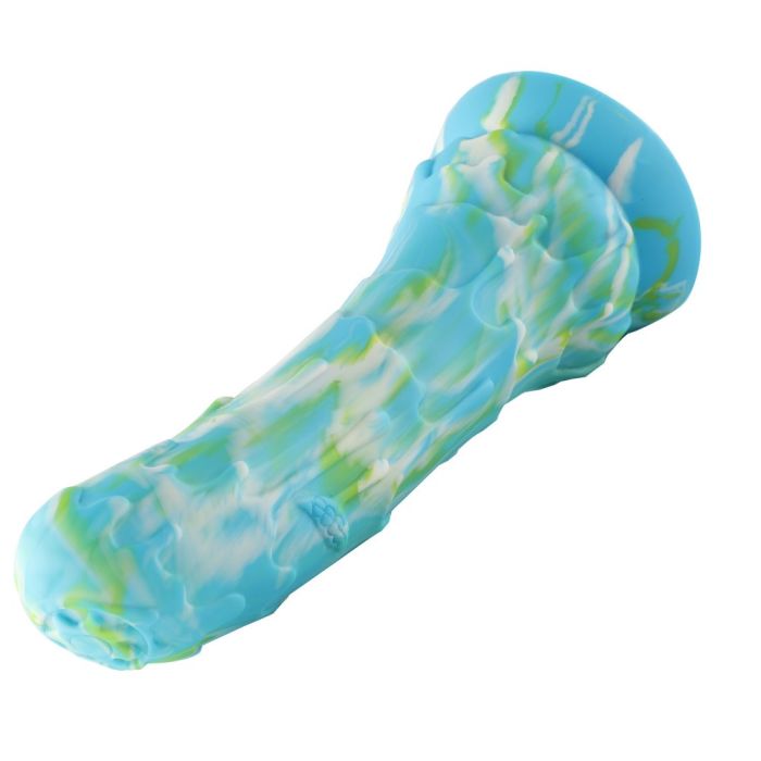 HiSmith - 9.5" Silicone Blue Monster Curved Dildo (KlicLok) Sex Machine Attachments