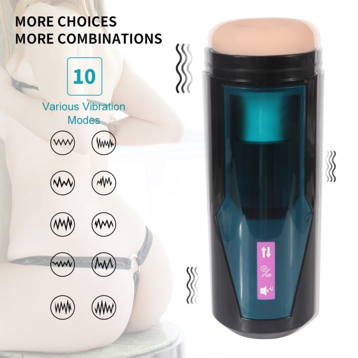 HiSmith - Thrusting Male Stroker (Suction Base / KlicLok) Sex Machine Attachments