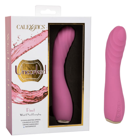 Uncorked Pinot Pink Silicone Massager with 10 Speeds and Rechargeable > Vibrators > Standard Vibrators