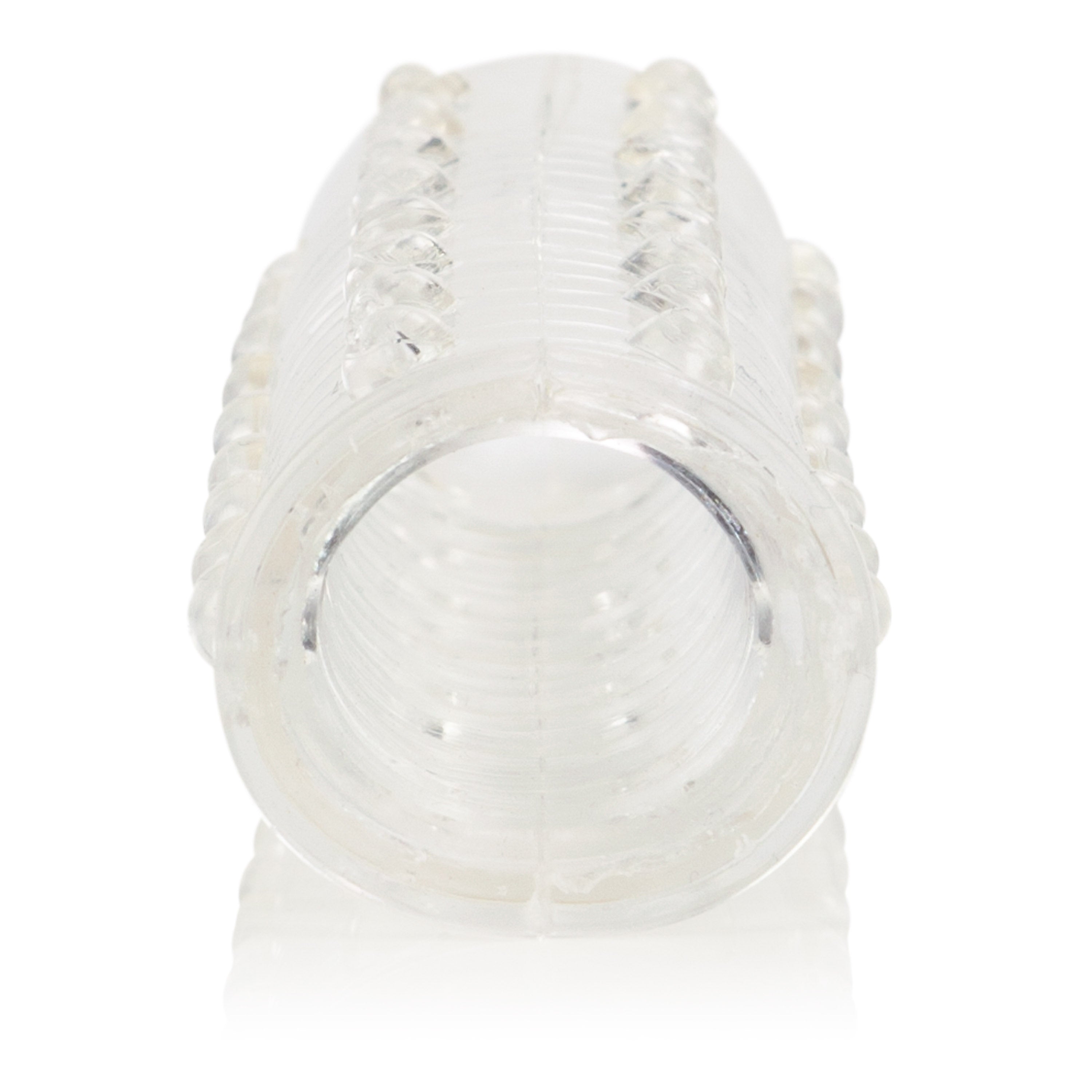 Reversible Sleeve Clear Textured Soft Stretchy TPR Sleeve for Enhanced Sensual Pleasure SLEEVES