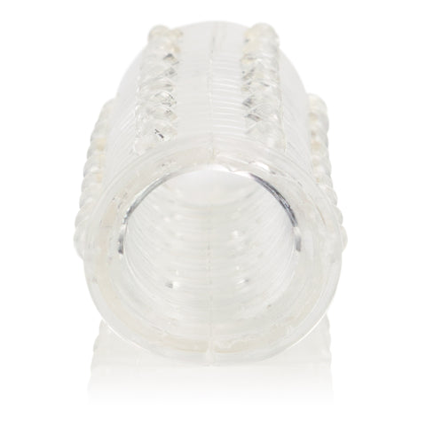 Reversible Sleeve Clear Textured Soft Stretchy TPR Sleeve for Enhanced Sensual Pleasure SLEEVES