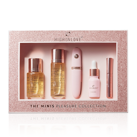 HighOnLove Minis Pleasure Collection with Hemp Seed Oil Set – Silicone Mini Vibrator Set > Essentials > Massage Gift Set