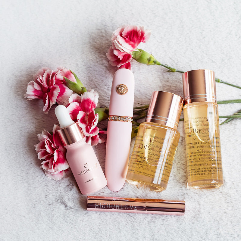 HighOnLove Minis Pleasure Collection with Hemp Seed Oil Set – Silicone Mini Vibrator Set > Essentials > Massage Gift Set