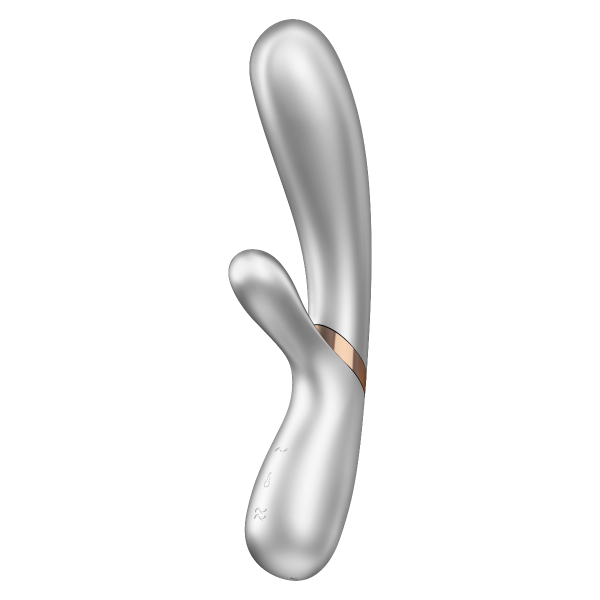 Satisfyer Hot Lover Silver Warming Dual-Stim Vibrator – App Controlled Waterproof Silicone > Sex Toys > Couples Toys Main image