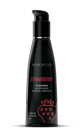 Wicked Aqua Strawberry Water-Based Lubricant 120 ml (4 oz) ... No Colour Selected Flavoured Lube