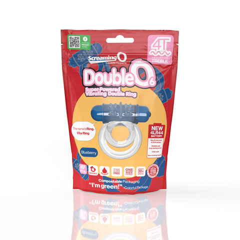 Screaming O 4T DoubleO 6 Blueberry – Super Powered Vibrating Double Ring > Cock Ring > Vibrating