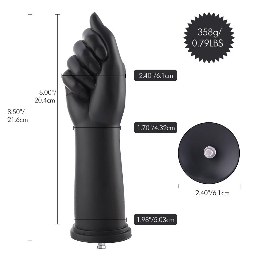 HiSmith KlicLok 8.5 Inch Silicone Dildo – Fist Shape Machine Mount > Sex Toys > Sex Machines > Attachments