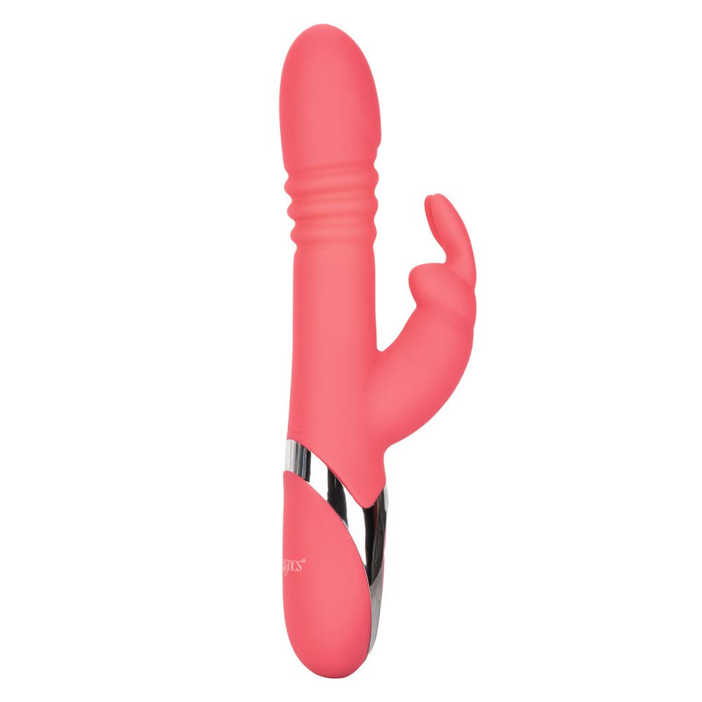 Enchanted Exciter Pink Silicone Waterproof Vibrator with 4 Shaft Rotation, 4 Thrusting Functions > Vibrators > Ladies > Rabbit
