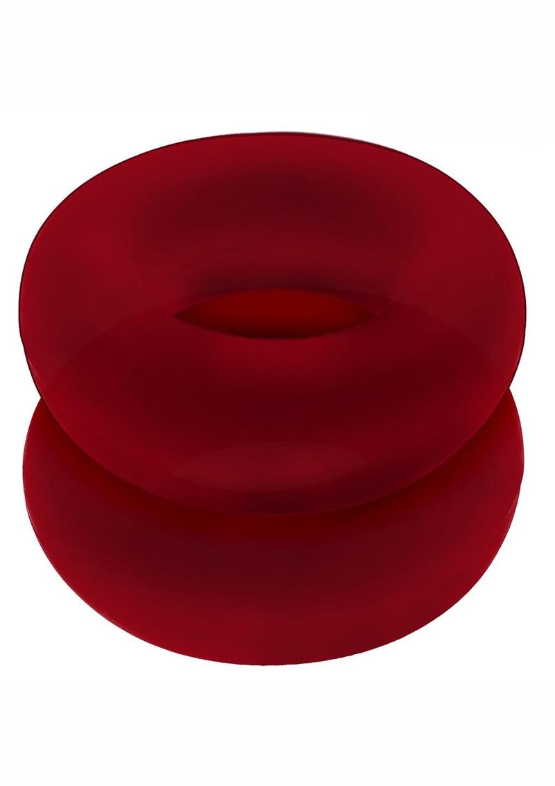 Hunky Junk Stiffy 2-Pack – Non-Roll Grippy Cockrings - Cherry Ice Secondary image