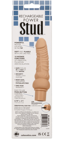 Power Stud Curvy Vibrator Ivory Flexible Silicone 12 Vibration Functions Waterproof > Vibrators > Realistic Vibrators