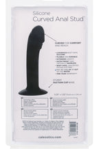 CalExotics Silicone Curved Anal Stud Black Smooth Silicone with Suction Cup Base 5 Inch > Anal Range > Butt Plugs