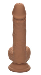 Dual Density Silicone Studs 5 Inch 12.75 cm Brown Realistic Flexible Design with Suction Cup Base Brown > Dildos > Slim Dildos