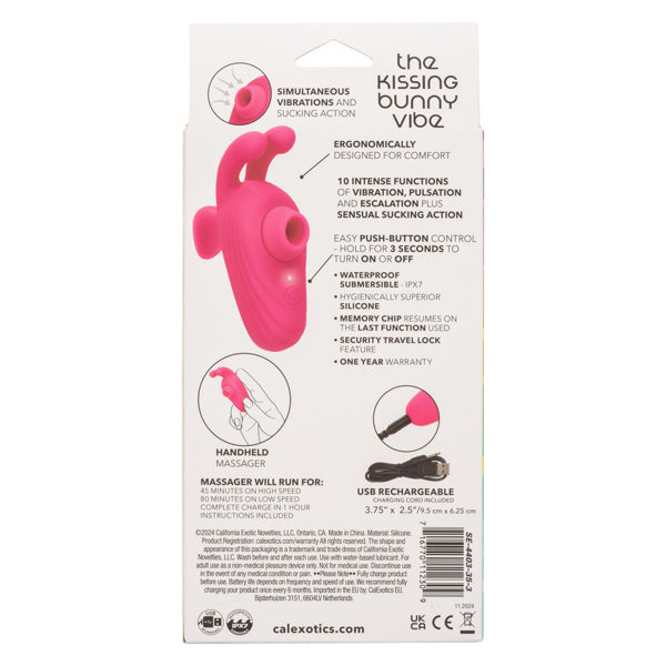Neon Vibes The Kissing Bunny Handheld Massager Finger Stimulator