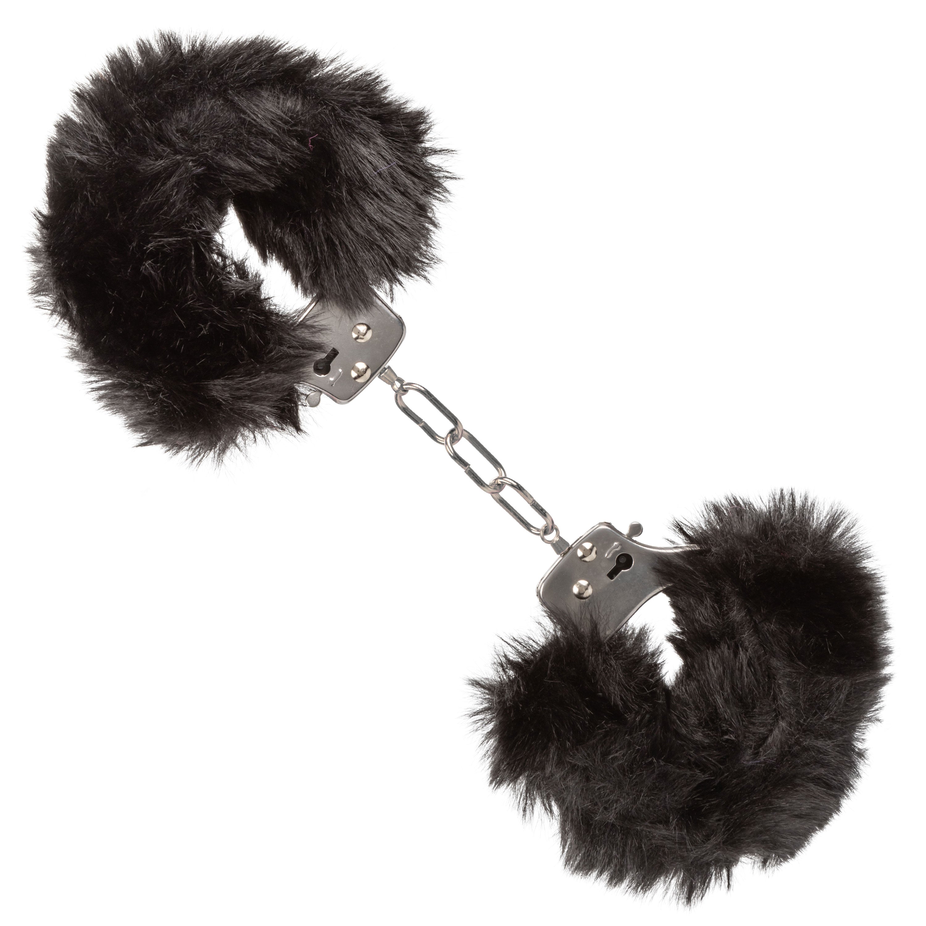 Ultra Fluffy Black Furry Bondage Cuffs For Couples Play > Bondage Gear > Handcuffs