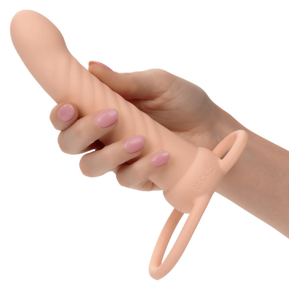 Performance Maxx Ribbed Dual Penetrator Liquid Silicone Waterproof Vibrating Probe > Dildos > Neutral Dildos