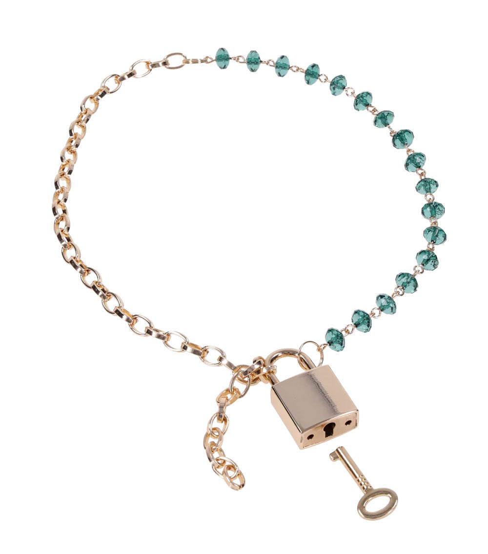 Indica Crystal Day Collar (Green) – Adjustable Jewelry Collar > Bondage Gear > Collars & Leashes Main image