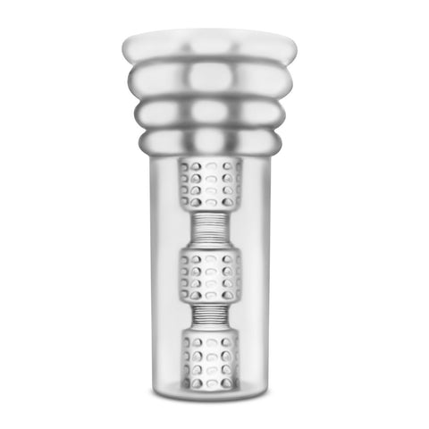 All In Clear Male Masturbator with Triple Suction Chambers Strokers - Manual