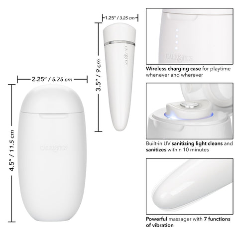 My Pod White Wireless Massager with UV Sanitizing Charging Case and 7 Vibration Modes > Vibrators > Standard Vibrators