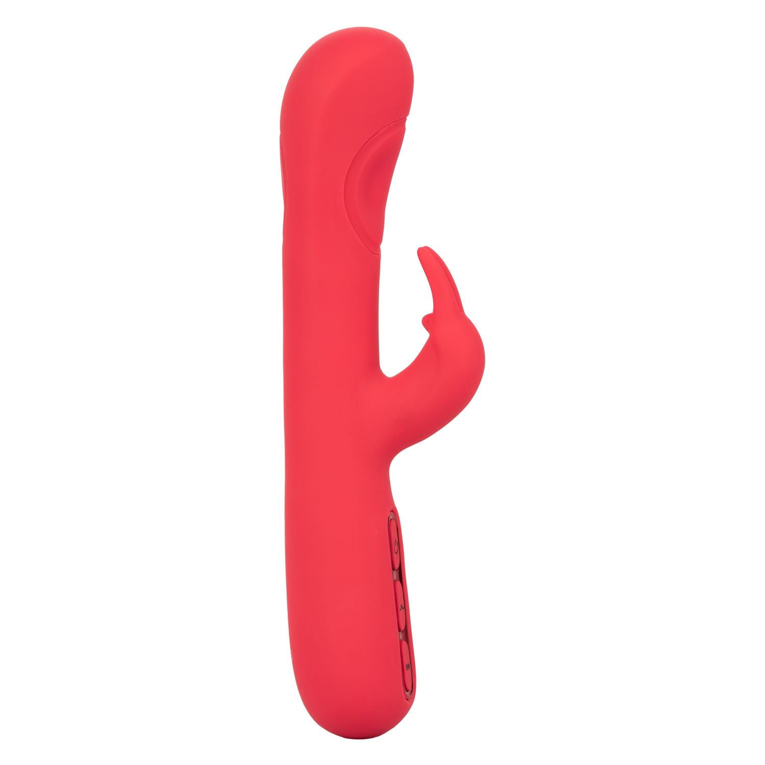 Throb Pulse Red Silicone Rabbit Vibrator with Double Thumping Action and 7 Vibration Functions > Vibrators > Ladies > Rabbit