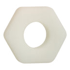 Alpha Glow-In-The-Dark Liquid Silicone Prolong Sexagon Ring White Medium > Cock Ring > Single
