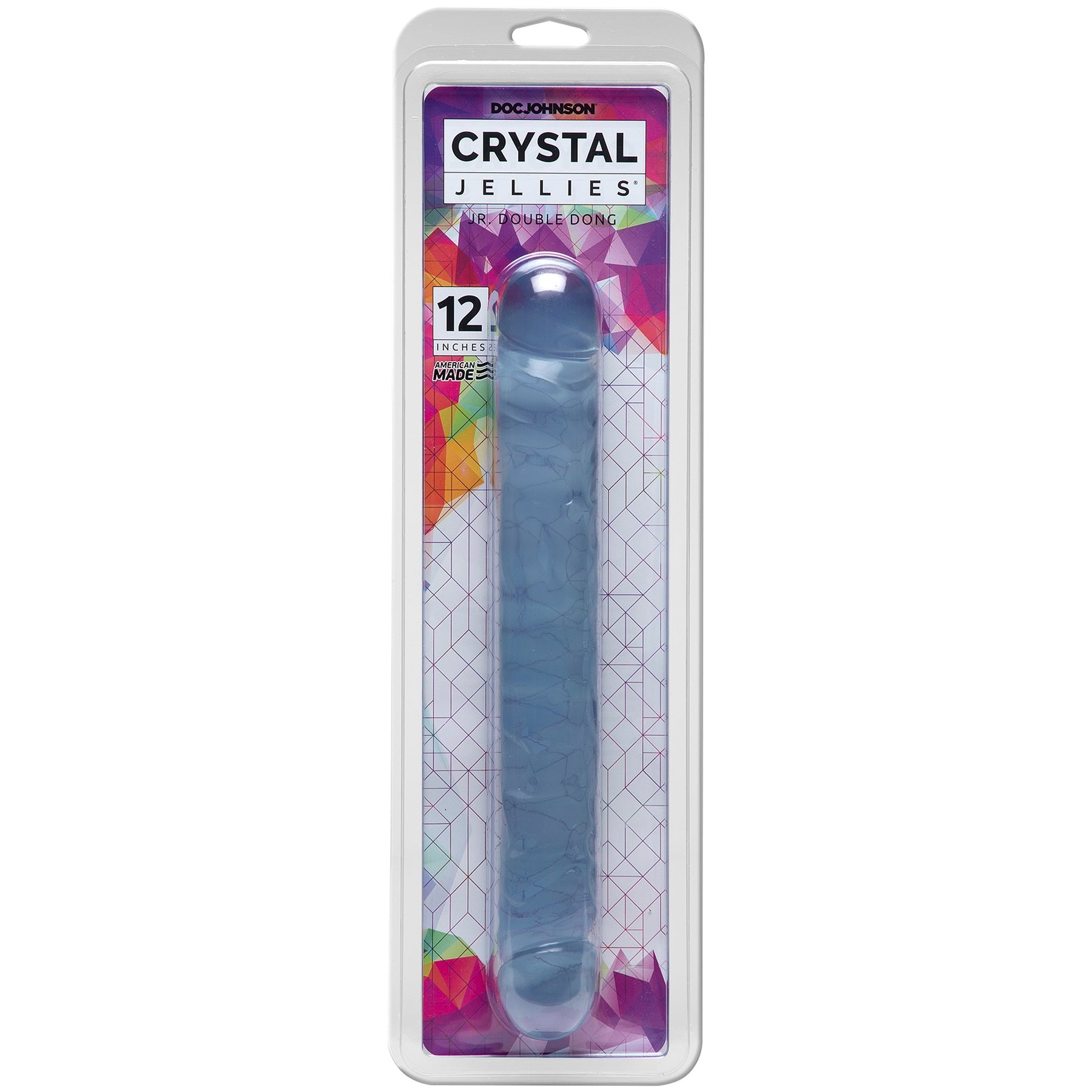 Doc Johnson Crystal Jellies Jr. Double Dong – Soft Flexible 12 Inch Double-Ended Dong Secondary image